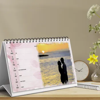 Fotokalendář Fotokalendář stolní, Týdenní 2026, Krásné vzory a jednoduchý editor Motiv Pro zamilované