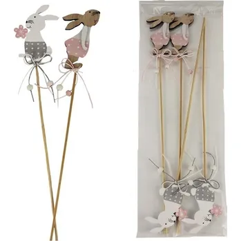 Velikonoční dekorace Zápich zajíc, 4ks D3675