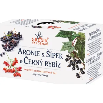 Čaj Valdemar Grešík - Natura s.r.o. Aronie & Šípek & Černý rybíz ovocný čaj 20 n.s.