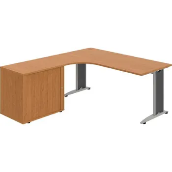 Kancelářský vozík HOBIS kancelářský stůl pracovní, sestava pravá - FE 1800 60 HR P, olše + doprava zdarma