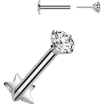 Piercing Šperky4U Piercing do brady - PUSH IN labreta TITAN - TIT1360-1206