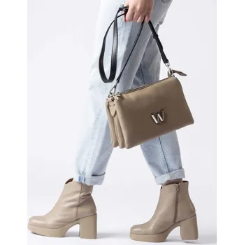 Dámské tričko Wonders dámské kožené polokozačky na podpatku Rubi E-7107 béžové Velikost: 41