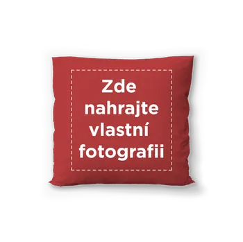Polštář Polštář s vlastní fotografií Červený 40 x 40 cm