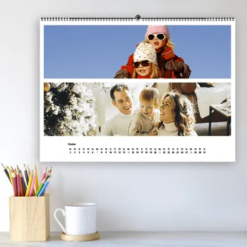 Fotokalendář Fotokalendář A3 na šířku, Vlastní fotky, Online editor a snadná výroba. Motiv Světlý