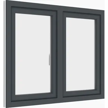 Okno plastové okno 170x130 cm, dvoukřídlé, antracit/bílé, PREMIUM 7000 (rozměr 170x130 cm, otevírací a výklopné, bez středového sloupku)