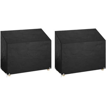 Krycí plachta vidaXL Plachty na zahradní lavice 2 ks 8 oček 160 x 70 x 70/88 cm PE [3155390]