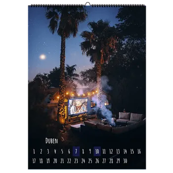 Fotokalendář Kalendář z vlastních fotek levně ve formátu A3 na výšku, Kvalitní tisk, Expresní výroba Motiv Kalendárium přes fotku