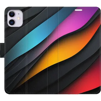 Pouzdro na mobilní telefon Flipové pouzdro iSaprio - Color Waves - iPhone 11