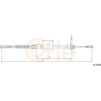 Brzdový systém Lanovod parkovací brzdy COFLE 92.10.9589