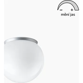 Plnospektrální LED svítidlo SANGRIA 1 skleněné 200 mm 8W stříbrné - Denní, Chytré drátové DALI