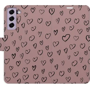 Pouzdro na mobilní telefon Flipové pouzdro iSaprio - Heart Dark 02 - Samsung Galaxy S21 FE 5G