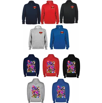 Chlapecká mikina Mikina se zipem Brawl Stars se všemi postavičkami Barva: Červená, Velikost: 98/104 - 3/4roky