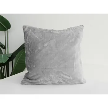 Bytový textil XPOSE® Mikroplyšový povlak na polštář - světle šedý 50x50 cm, Mikroplyš + Prodloužená možnost vrácení zboží do 50 dnů