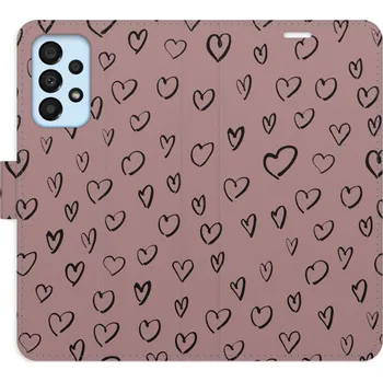 Pouzdro na mobilní telefon Flipové pouzdro iSaprio - Heart Dark 02 - Samsung Galaxy A33 5G
