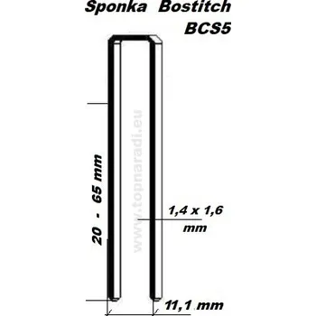 Průmyslová sponka Sponka BCS5 - 38 mm do sponkovačky Bostitch 651S5, S5650 (13400ks)