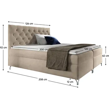 Postel Boxspringová postel GUINEVRA 2 Tempo Kondela