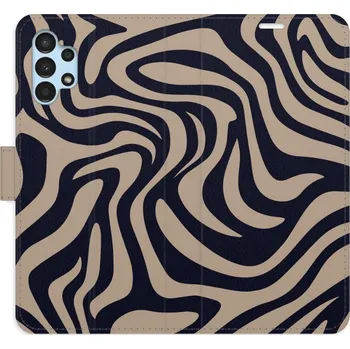 Pouzdro na mobilní telefon Flipové pouzdro iSaprio - Zebra Black 02 - Samsung Galaxy A13 / A13 5G