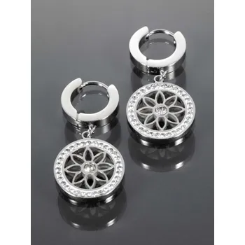 Náušnice Prosperk Náušnice visací kroužky květ S5178