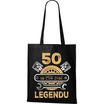 Nákupní taška DOBRÝ TRIKO Bavlněná taška s potiskem 50 let legenda Barva: Černá
