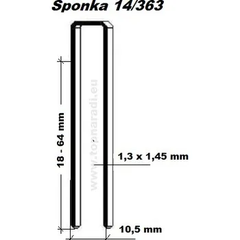 Průmyslová sponka Spona 363/25mm PR, BeA 14/50-763 (24300ks)