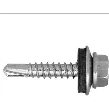 Spojovací materiál Šroub farmářský 4,8x35 samovrtný s podložkou EPDM, RAL9010 čistě bílá