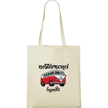 Nákupní taška DOBRÝ TRIKO Bavlněná taška s potiskem Nestárnoucí legenda Barva: Natural