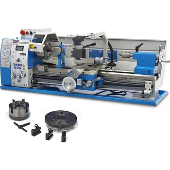 dílenský stroj HBM 290V Norton, hrotový soustruh na kov, vario otáčky řízené invertorem, převodovka posuvů, plně vybavený, 1.5 kW, 1f, 250 kg (HBM Machines)