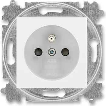 vypínač ABB Levit zásuvka bílá/ledová bílá 6619H-A06357 01 s clonkami (2CHH196357A4001)