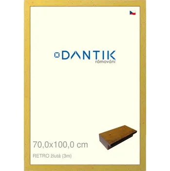Rám na obraz DANTIK rámeček 70x100 | RETRO žlutá (Plexi Čiré) (Vyrobeno s láskou u nás v DANTIKU)