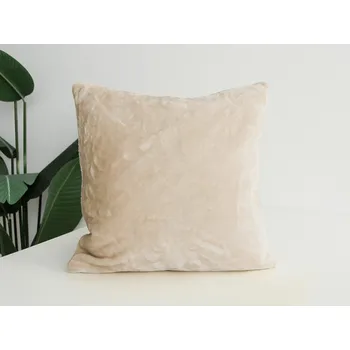 Povlak na dekorativní polštářek XPOSE® Mikroplyšový povlak na polštář - bílá káva 40x40 cm, Mikroplyš + Prodloužená možnost vrácení zboží do 50 dnů