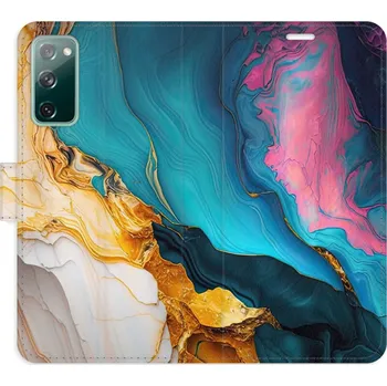 Pouzdro na mobilní telefon Flipové pouzdro iSaprio - Colourful Marble - Samsung Galaxy S20 FE