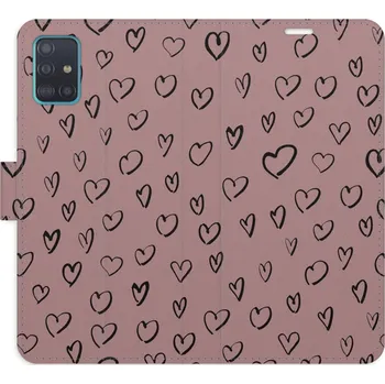 Pouzdro na mobilní telefon Flipové pouzdro iSaprio - Heart Dark 02 - Samsung Galaxy A51