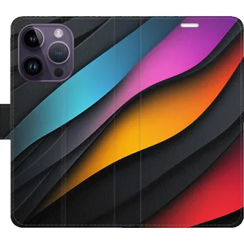 Pouzdro na mobilní telefon Flipové pouzdro iSaprio - Color Waves - iPhone 14 Pro