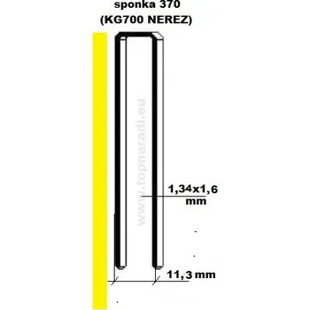 Průmyslová sponka Sponka 370/50mm NEREZ pro Haubold PN755, PN765, PN775 (10300ks)