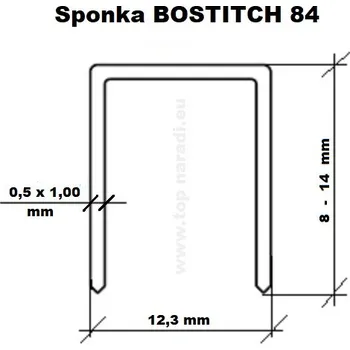 Průmyslová sponka Spona Bostitch 84/14 mm pozink,do sponkovačky 216-84 (1841400Z)