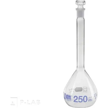 Baňka odměrná třídy A se skleněnou zátkou (Objem (ml): 2 000, Přesnost (ml): &plusmn0,600, Výška (mm): 370, NZ: 29/32, Balení (ks): 1)