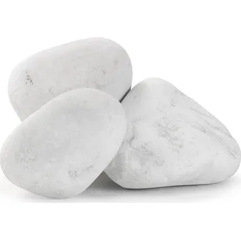 Přírodní kámen Granulati Zandobbio Okrasné valouny Bianco Carrara 200 - 400 mm (koš) 600 kg