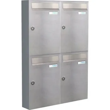 Poštovní schránka Nástěnná sestava schránek C-01 Nerez / šedá