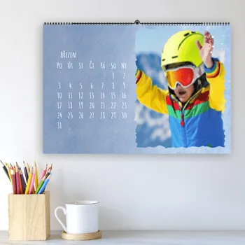 Fotokalendář Kalendář z vlastních fotek levně ve formátu A3 na šířku, Kvalitní tisk, Expresní výroba Motiv Jaro léto podzim zima