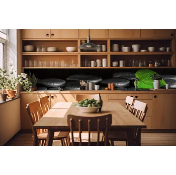 Fototapeta DIMEX | Fototapeta do kuchyně Zelený list KI-420-169| 420 x 60 cm | zelená, černá, šedá + Samolepicí fototapeta za kuchyňskou linku DIMEX Zelený list v šíři 420 cm