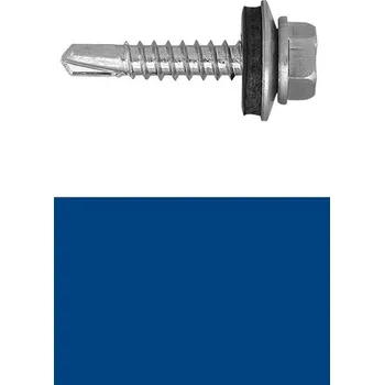 Šroub Šroub farmářský 4,8x20 samovrtný s podložkou EPDM, RAL5010 tmavě modrá