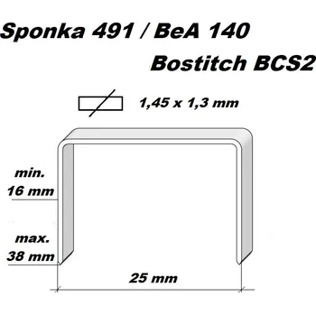 Sponkovačka Spona 491/30 mm, BeA 140, Bostitch BCS2