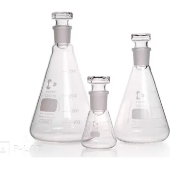 Baňka Erlenmeyerova na stanovení jodového čísla | DURAN® (Objem (ml): 250, Zábrus NZ: 29/32, Průměr (mm): 85 , Výška (mm): 160, Balení (ks): 1)