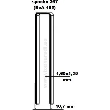 Průmyslová sponka Sponka 367/60 ZN PR, BeA155, (10100ks)