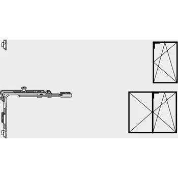 Příslušenství k oknu ROTO Zvláštní rohové vedení krátké