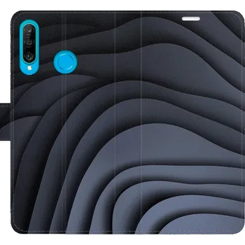 Pouzdro na mobilní telefon Flipové pouzdro iSaprio - Dark Waves - Huawei P30 Lite
