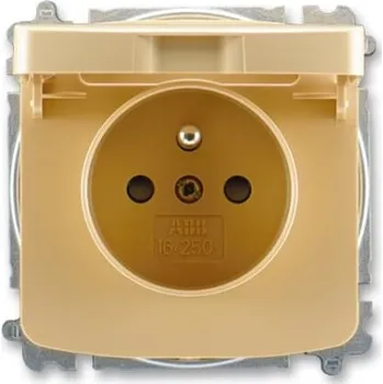 vypínač ABB Tango zásuvka s víčkem béžová 6619A-A06397 D s clonkami (2CHA196397A4568)