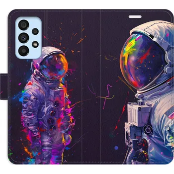Pouzdro na mobilní telefon Flipové pouzdro iSaprio - Neon Astronaut 02 - Samsung Galaxy A53 5G