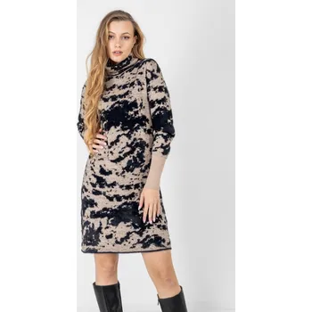 Dámské šaty Rino & Pelle Rino&Pelle dámské pletené šaty Zinna béžovo-černé Velikost: S