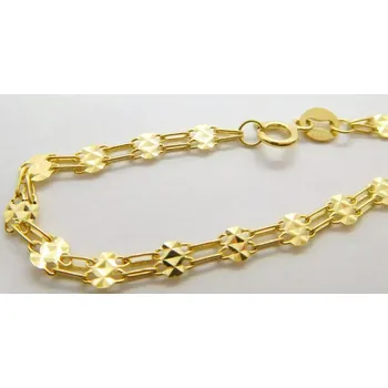 Náramek Klenoty Budín Dámský gravírovaný zlatý náramek destičky 585/1,18gr 19cm HK7086 (Klenoty Budín Dámský gravírovaný zlatý náramek destičky 585/1,18gr 19cm HK7086)